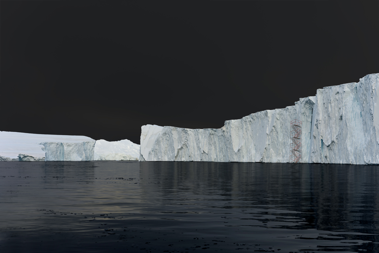 Arctic Icebergs on Arctic Ocean in Greenland