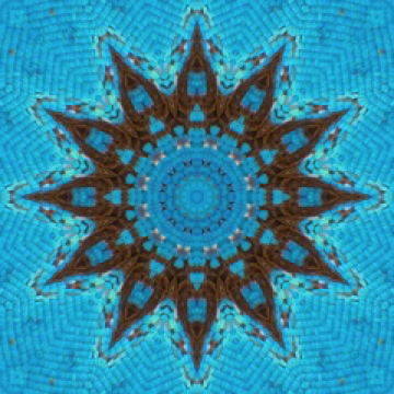 Indo Blue Mosaic #2, 2018, digital inkjet print, 12 x 12, edition of 20