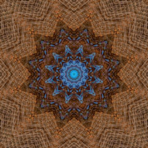 Steel Blue Morpho Mosaic #2, 2019, digital inkjet print, 12 x 12, edition of 20