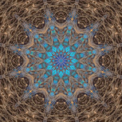 Steel Blue Morpho Mosaic #3, 2019, digital inkjet print, 12 x 12, edition of 20